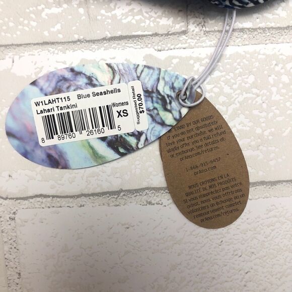 NWT Prana Lahari Tankini Top Blue Seashell XS - Picture 3 of 7